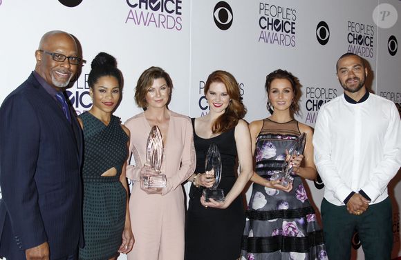 James Pickens Jr, Kelly McCreary, Ellen Pompeo, Sarah Drew, Camilla Luddington, Jesse Williams à la 41e cérémonie annuelle des People's Choice Awards au Nokia Theatre LA Live à Los Angeles, Californie. Le 5 janvier 2015.  
© Max DeAngelo,