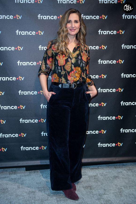 Marie Portolano lors de la célébration du 40e anniversaire de l'émission « Télé Matin » dans les locaux de France Télévision à Paris, en France, le 6 février 2025. Photo : Aurore Maréchal/ABACAPRESS.COM