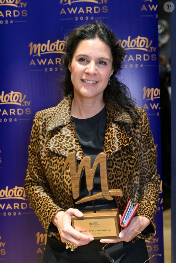 Exclusif - Apolline de Malherbe, rendez-vous d’information préféré pour “Face à face” lors de la soirée de remise de prix Molotov TV Awards 2024, première édition, pour récompenser les programmes télés préférés.

© Rachid Bellak / Bestimage
