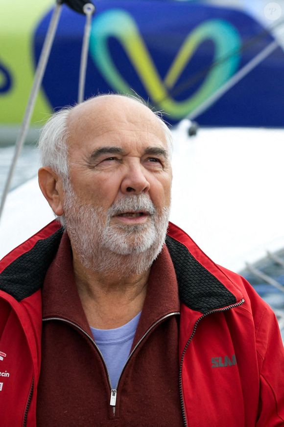 Le Havre (76), Transat Jacques Vabre, Gerard Jugnot baptise le bateau Le Rire Medecin Lamotte le 20 octobre 2023 - Photo by Tesson/ANDBZ/ABACAPRESS.COM