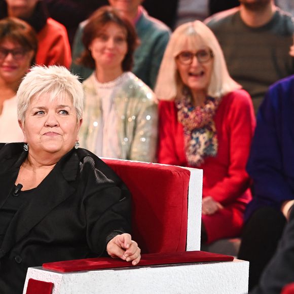 Exclusif - Mimie Mathy et Michel Drucker - Enregistrement de l'émission Vivement dimanche au studio Rive Gauche à Paris, présentée par Michel Drucker et diffusée le 9 février sur France 3. © Guillaume Gaffiot/Bestimage