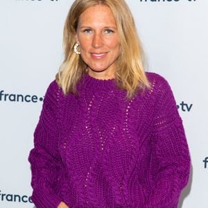 Agathe Lecaron lors du photocall dans le cadre de la conférence de presse de France Télévisions au Pavillon Gabriel à Paris, France, le 24 août 2021. © Pierre Perusseau/Bestimage