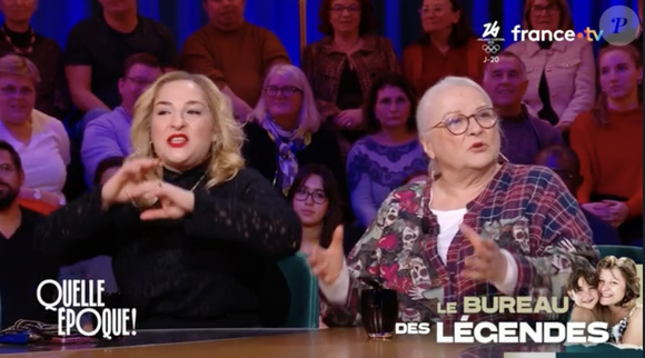 Josiane Balasko et Marilou Berry sur le plateau de "Quelle Époque" le 17 janvier 2026, sur France 2