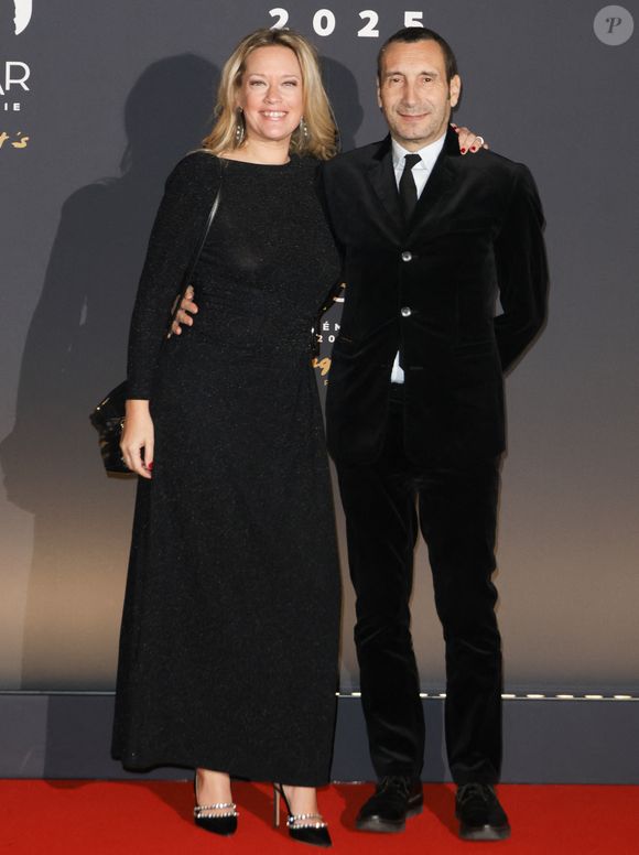 Zinédine Soualem et sa femme Caroline Faindt au photocall du dîner de la 50ème édition de la cérémonie des César au Fouquet's à Paris, France, le 28 février 2025. © Coadic Guirec/Bestimage