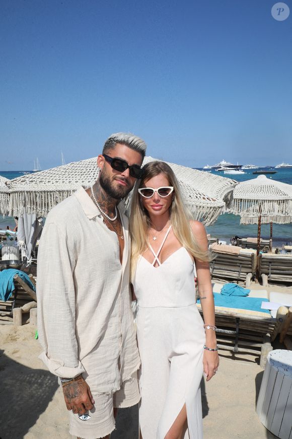 Exclusif - Thibault Garcia et sa compagne Jessica Thivenin (Les Marseillais) - Hublot fête l'arrivée de la nouvelle Big Bang Unico à la boutique de Saint-Tropez au restaurant Verde Beach à Ramatuelle, Côte d'Azur, France Luc Boutria/Nice Matin/Bestimage 