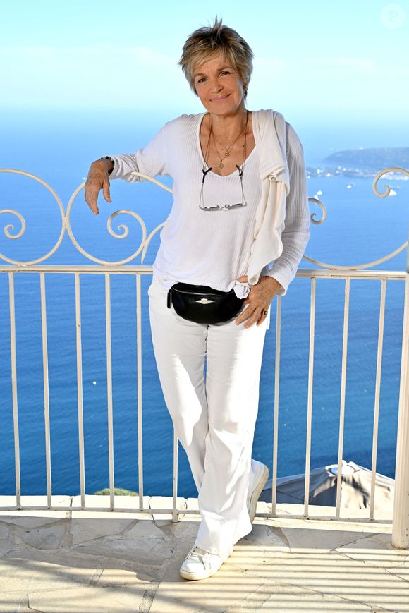 Véronique Jannot, la marraine du Festival, - Conférence de presse de présentation de la seconde édition des Théâtrales d'Eze à l'hôtel de la Chévre d'Or à Eze Village le 11 juin 2024. © Bruno Bebert / Bestimage