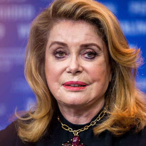 Catherine Deneuve à la conférence de presse du film "L'adieu à la nuit" lors du 69ème Festival International du Film de Berlin, La Berlinale, à Berlin, Allemagne, le 12 février 2019.  
AGENCE / BESTIMAGE