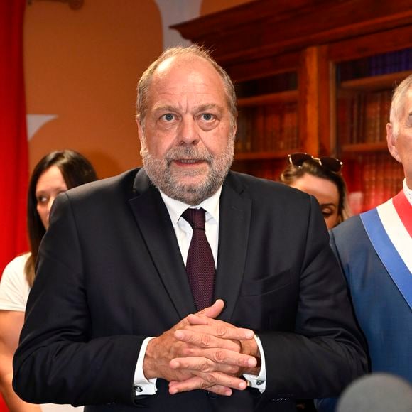 Eric Dupond-Moretti est à Saint-Just (Hérault) à l'occasion du premier anniversaire de la loi qui a simplifié la procédure pour changer de nom le 15 juin 2023.

© Valentina Claret / Panoramic / Bestimage