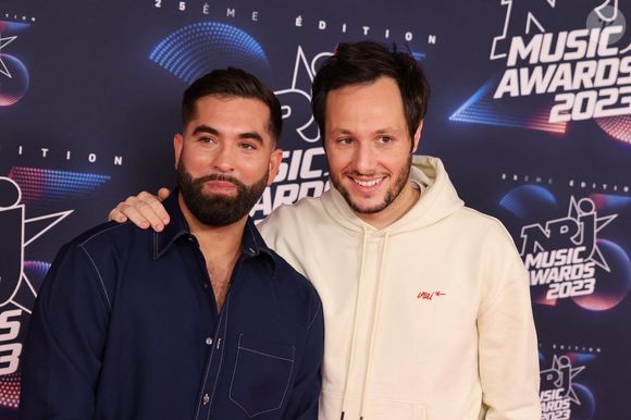 Kendji Girac, Vianney au photocall de la 25ème cérémonie des "NRJ Music Awards (NMA)" au palais des Festivals et des Congrès de Cannes, France, le 10 novembre 2023. © Dominique Jacovides/Bestimage