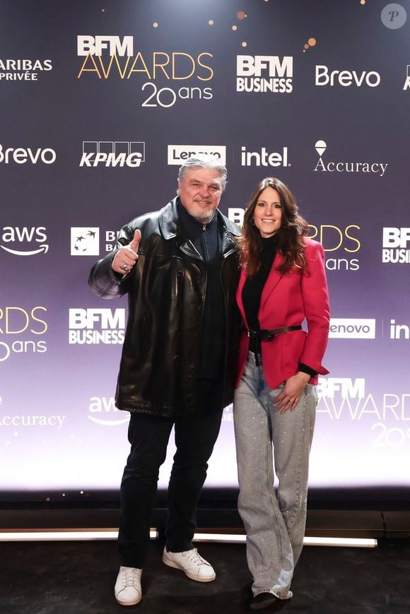 David Douillet et sa femme Vanessa, au photocall de la cérémonie des BFM awards au Grand Palais à Paris le 13 janvier 2025.

© Jack Tribeca / Bestimage