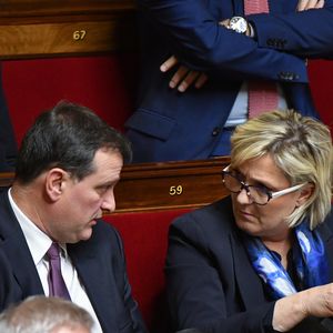 Louis Aliot, Marine Le Pen - Séance de question au gouvernement à l'Assemblée Nationale à Paris le 16 janvier 2018. © Lionel Urman/Bestimage