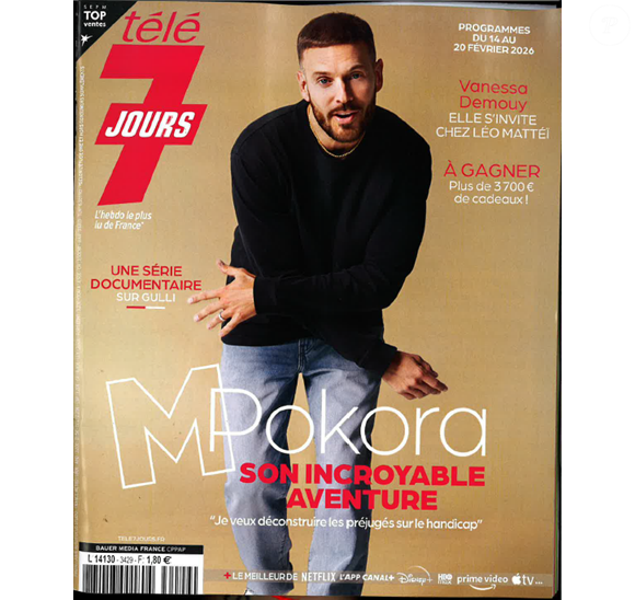 Télé 7 jours du 14 au 20 février 2026 avec Matt Pokora ©Télé 7 jours