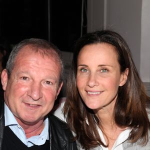 Rolland Courbis et sa femme Clara Paban Courbis (BeIN Sports) - Les journalistes niçois ne s'étaient pas retrouvés depuis la tragédie survenue sur la promenade des Anglais à Nice le 14 juillet dernier.  © Didier Sabardin/bestimage
