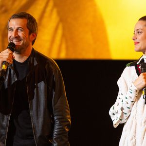 Marion Cotillard et son compagnon Guillaume Canet lors de l'avant-première du film "Nous finirons ensemble" au cinéma UGC Brouckère à Bruxelles, Belgique, le 23 avril 2019. © Alain Rolland/ImageBuzz/Bestimage