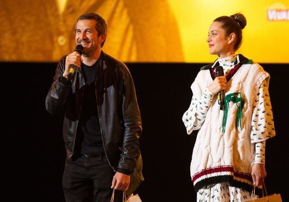 Marion Cotillard et son compagnon Guillaume Canet lors de l'avant-première du film "Nous finirons ensemble" au cinéma UGC Brouckère à Bruxelles, Belgique, le 23 avril 2019. © Alain Rolland/ImageBuzz/Bestimage