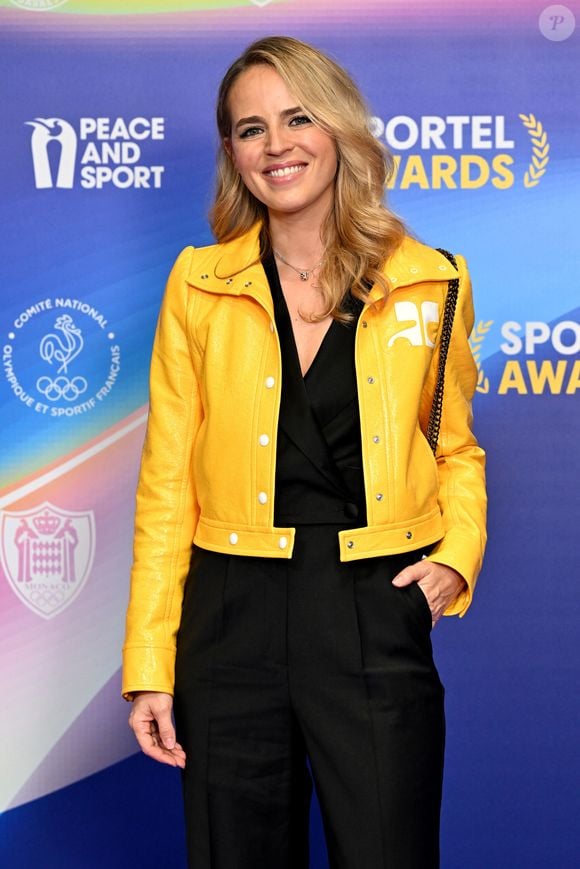 Claire Arnoux au photocall de la soirée des Sportel Awards 2024 au Grimaldi Forum à Monaco, le 28 octobre 2024. Les Sportel Awards sont une compétition internationale visant à récompenser les plus belles images de sport de l'année dans le cadre du Sportel qui est un salon international du sport et des médias qui se déroule en Principauté. © Bruno Bebert/Bestimage