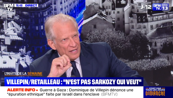 Benjamin Duhamel recadré par son invité Dominique de Villepin sur BFMTV.