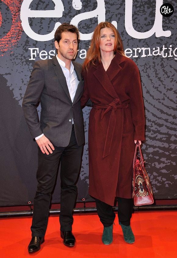 Frederic Diefenthal et sa femme Gwendoline Hamon sur le tapis rouge du 5eme Festival International du Film Policier de Beaune le 5 avril 2013.
Crédit : Agence / Bestimage