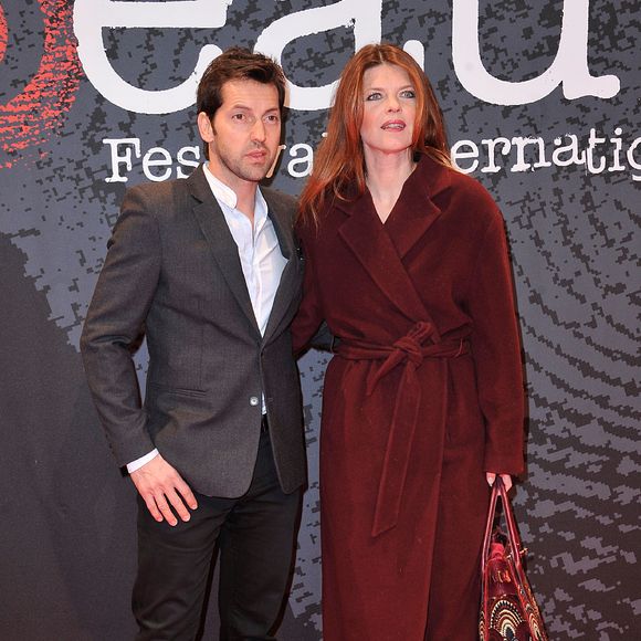 Frederic Diefenthal et sa femme Gwendoline Hamon sur le tapis rouge du 5eme Festival International du Film Policier de Beaune le 5 avril 2013.
Crédit : Agence / Bestimage