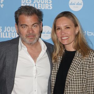 Clovis Cornillac et sa femme Lilou Fogli - Avant-première du film "Des jours meilleurs" au cinéma Max Linder à Paris le 7 avril 2025. © Coadic Guirec/Bestimage