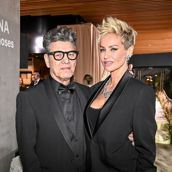 Marc Lavoine et sa compagne Adriana Karembeu à la soirée du Beauty Ball au château de Bratislava, en Slovaquie. © ProfiMedia/Bestimage