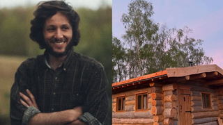 9 mois après, Vianney en a fini avec la construction de sa cabane et montre le résultat : "Je m’enferme désormais ici pendant un mois"