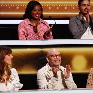 Exclusif - Magali Ripoll, Yoann Riou, Nathalie Simon - Enregistrement de l'émission "100% logique" présentée par C. Feraud et qui sera diffusée le 25 octobre 2025 sur France 2 au studio du Lendit à Saint-Denis, France, le 14 mars 2025. © Christophe Clovis/Bestimage