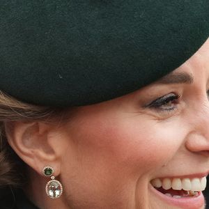 Catherine (Kate) Middleton, princesse de Galles, assiste au défilé de la Saint-Patrick de la garde irlandaise à la caserne Wellington, à Londres.