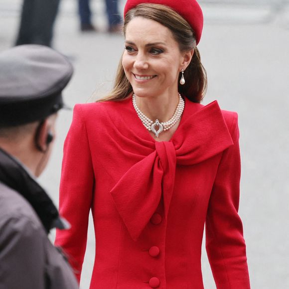 La princesse de Galles arrive à l'abbaye de Westminster après les célébrations annuelles du Commonwealth Day. Londres, Royaume-Uni, le 10 mars 2025. Photo par Richard Pohle/The Times/News Licensing/ABACAPRESS.COM
