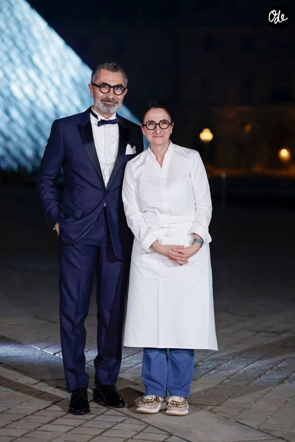 David Sinapian, Anne-Sophie Pic – Arrivées au Grand Dîner du Louvre 2026 à Paris pendant la fashion week Prêt à Porter femme automne/hiver 2026-2027 (PFW) © Olivier Borde / Bestimage