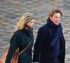 Laurent Delahousse et Alice Taglioni lors d'une cérémonie nationale d'hommage à Jean d'Ormesson, ancien membre de l'Académie française, aux Invalides à Paris, le 8 décembre 2017. Photo de Christian Liewig/ABACAPRESS.COM