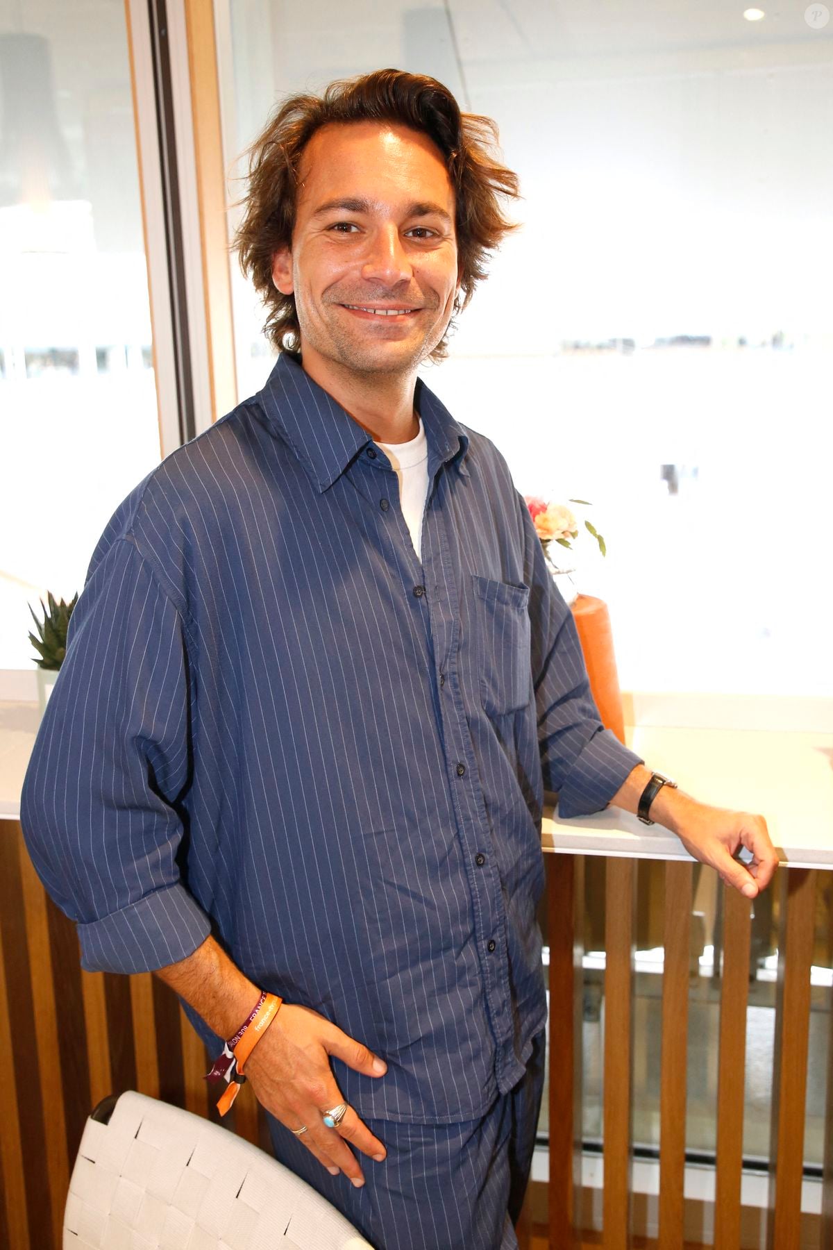 Photo : Exclusif - Bertrand Chameroy (C à vous) - Déjeuner dans la loge ...