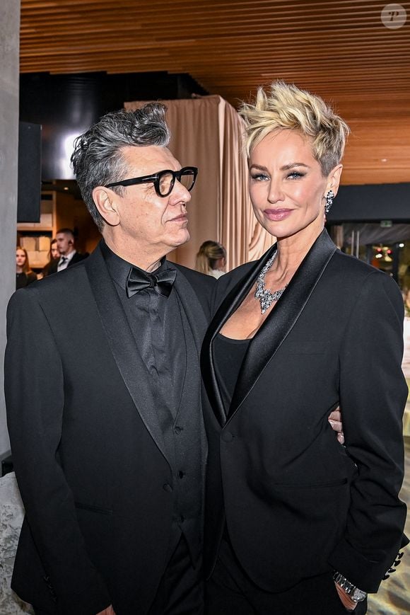 Marc Lavoine et sa compagne Adriana Karembeu à la soirée du Beauty Ball 2026 au château de Bratislava, en Slovaquie, le 16 janvier 2026. © ProfiMedia/Bestimage