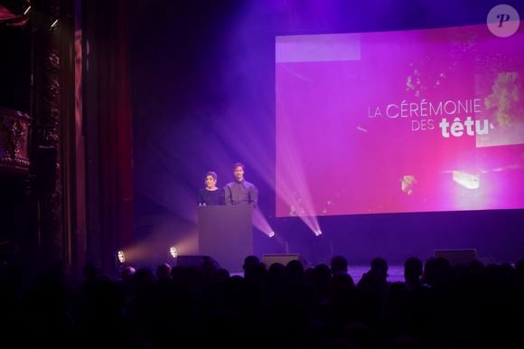 Exclusif - Giulia Foïs, Jessé - Cérémonie des Prix Tetu 2024 au Trianon à Paris le 3 décembre 2024. Le premier show consacré aux personnalités, talents et artistes influent.e.s qui font avancer notre société vers l’acceptation de chacun.e. © Jack Tribeca - Coadic Guirec / Bestimage