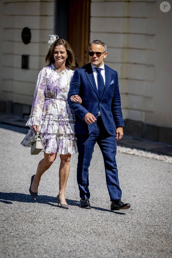 Baptême de la princesse Inès dans l'église du château de Drottningholm sur l'île de Lovön, le jour des noces d'étain du prince Carl Philip de Suède et de la princesse Sofia (Hellqvist) de Suède, le 13 juin 2025.
© Dana Press / Bestimage