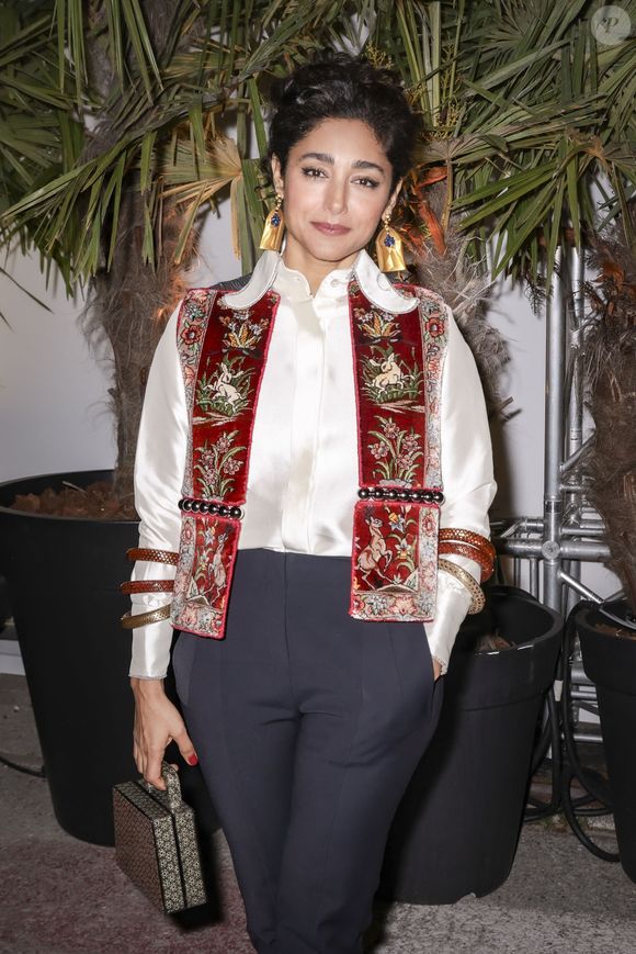 Exclusif - Golshifteh Farahani (habillée par Araz Fazeli) pose en marge de l'émission "C ce Soir" lors du 77ème Festival International du Film de Cannes le 23 mai 2024. © Jack Tribeca / Bestimage