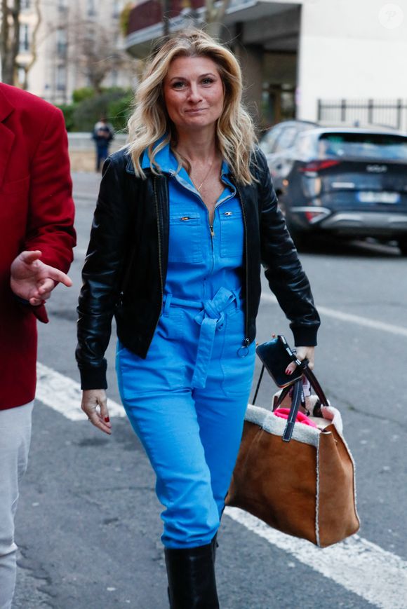 Sandrine Arcizet - Arrivées au plateau de la dernière émission "Touche pas à mon poste" (TPMP) diffusée en direct sur C8 avant la fermeture de la chaine le 28 février, à Paris, France, le 27 février 2025. © Christophe Clovis/Bestimage