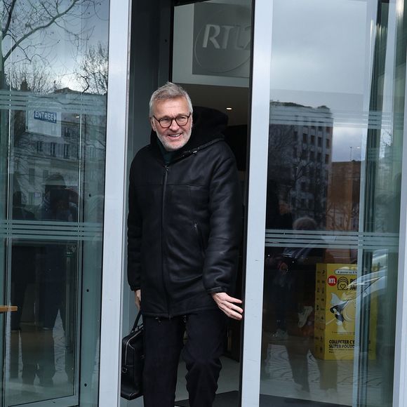 Exclusif - Laurent Ruquier - Les célébrités quittent les studios de RTL à Neuilly sur Seine, le 9 janvier 2025. Agence / Bestimage