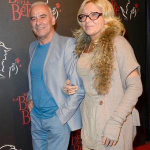 Michel Fugain et sa femme Sanda - People a la generale de la comedie musicale "La Belle et la Bete" au Theatre Mogador a Paris le 24 octobre 2013.