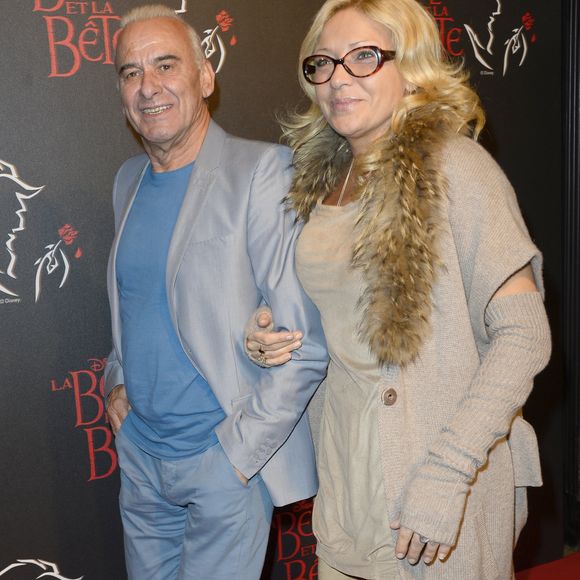 Michel Fugain et sa femme Sanda - People a la generale de la comedie musicale "La Belle et la Bete" au Theatre Mogador a Paris le 24 octobre 2013.