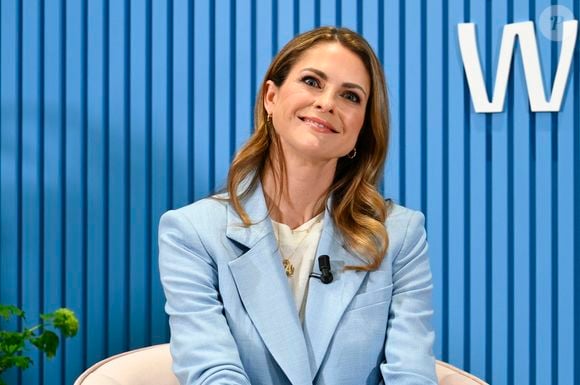 La princesse Madeleine de Suède présente la nouvelle marque de cosmétiques en collaboration avec Weleda au sommet "The Art of Beauty & Health" à Düsseldorf, le 28 mars 2025. © Action Press / Bestimage