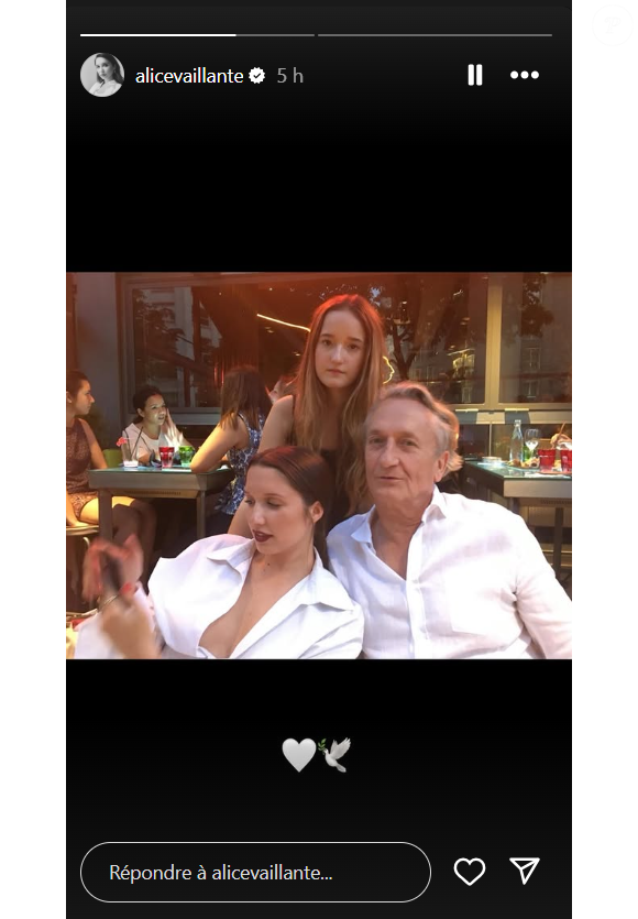 Alice a elle aussi partagé des souvenirs en images et en émojis, soulignant le départ de Philippe.

Alice Vaillant rend hommage à son père, décédé le 2 juillet 2025.
