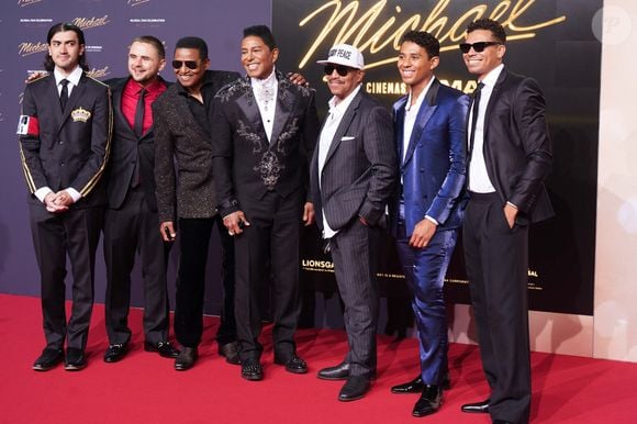 Prince Michael Joseph Jackson, II Bigi, Prince Michael Jackson, Jr, Jackie Jackson, Jermaine Jackson, Marlon Jackson, Jermajesty Jackson - Première du biopic "Michael" à Berlin, le 10 avril 2026. © API / BESTIMAGE