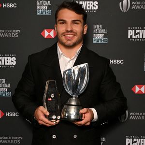 Antoine Dupont durant la cérémonie des World Rugby Awards 2024 à la salle des Etoiles à Monaco, le 24 novembre 2024. © Bruno Bebert/Bestimage