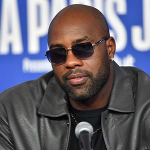 Teddy Riner - Match de gala NBA Jam team Teddy Riner contre team Esteban Ocon lors du NBA Paris Games 2025 à L'Accor Arena Bercy le 24 janvier 2025 © Ramsamy Veeren / Bestimage