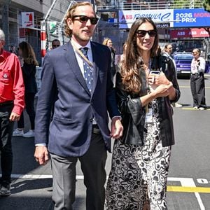Andrea Casiraghi, sa femme Tatiana Santo Domingo, sur la grille de départ durant le Monaco E-Prix 2026, Round 9, le 16 mai 2026. Photo : Bruno Bebert/Bestimage