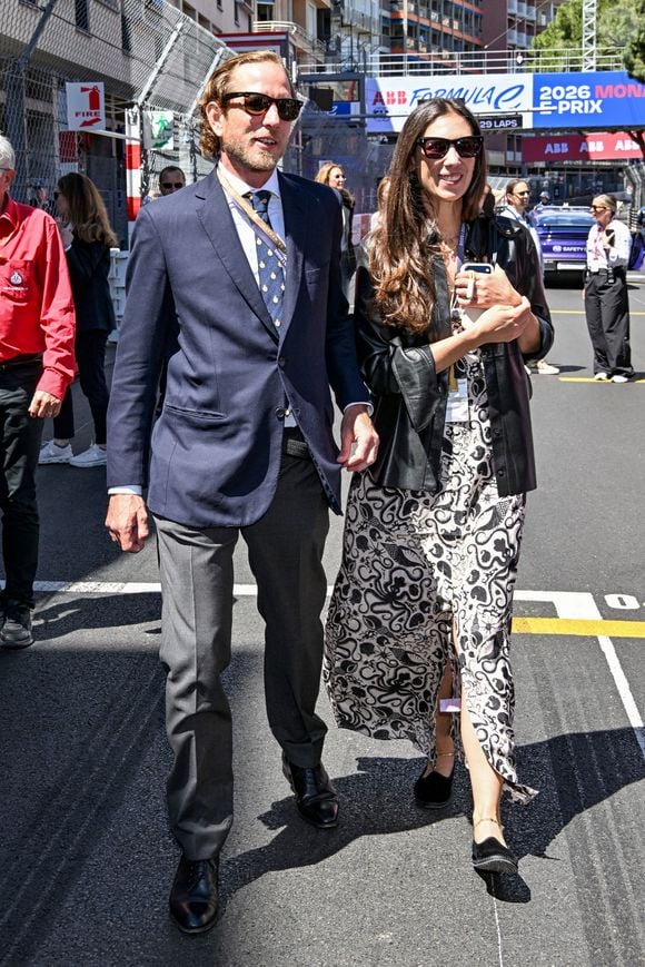 Andrea Casiraghi, sa femme Tatiana Santo Domingo, sur la grille de départ durant le Monaco E-Prix 2026, Round 9, le 16 mai 2026. Photo : Bruno Bebert/Bestimage