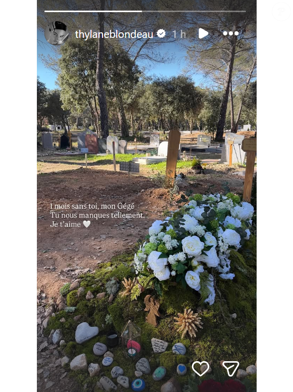 Capture d'écran du compte Instagram de Thylane Blondeau.