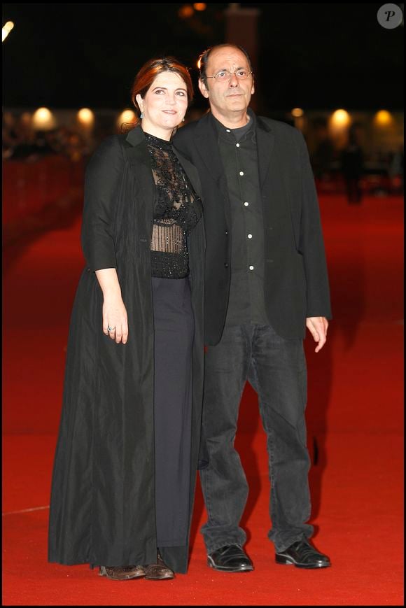 Agnès Jaoui et Jean-Pierre Bacri à la projection du film "Parlez moi de la pluie" dans le cadre du 3eme festival international du film de Rome en 2008. © SGP / BESTIMAGE