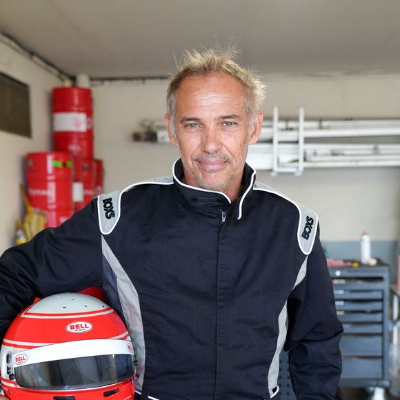 Exclusif -  Paul Belmondo lors du marathon Karting Jules Bianchi (jour 2) au circuit Paul Ricard au Castellet, France, le 7 septembre 2024. © Anne-Sophie Guebey via Bestimage
